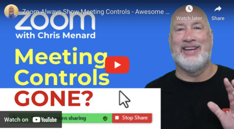 How to Always Show the Zoom Meeting Control Bar